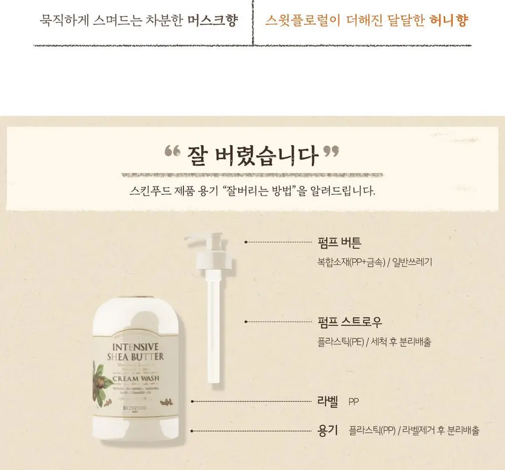 [순둥보습] 스킨푸드 인텐시브 시어버터 크림 워시 450ml 상세페이지 10